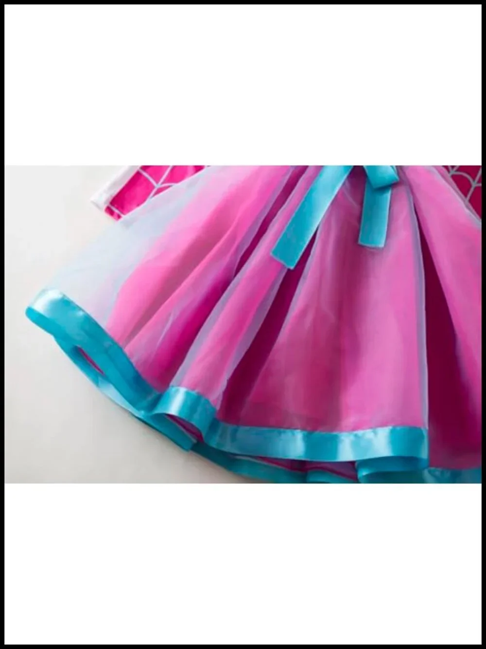 Girls Halloween Bat Spider Web Tulle Tutu Dress with Ruffle